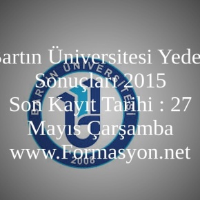 Bartın Üniversitesi 2014-2015  Bahar Yarıyılı Pedagojik Formasyon Yedek Sonuçları